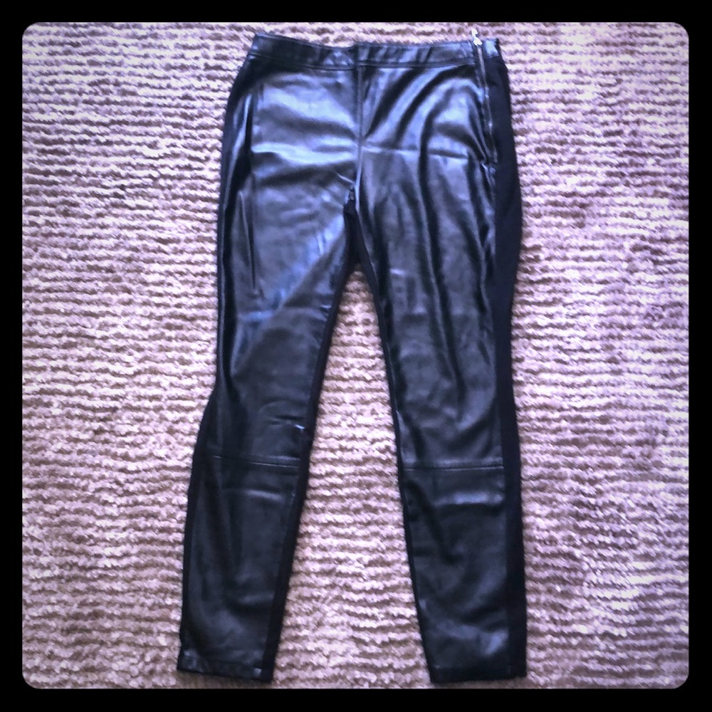 Black House White Market Faux Leather Leggings
